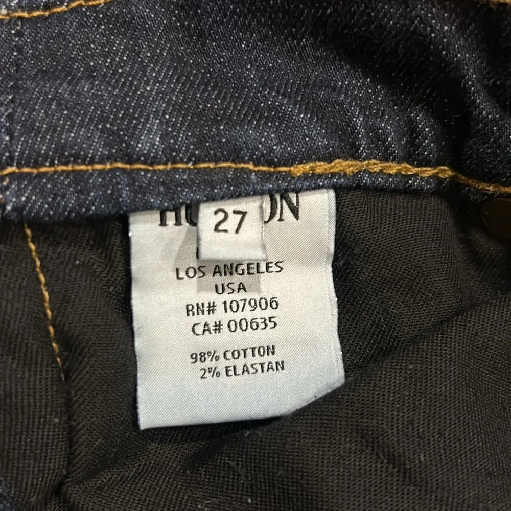 Hudson Women’s‎ Dark Denim Wash 5 Pocket Split Back Hem Jean Skirt Size 27”